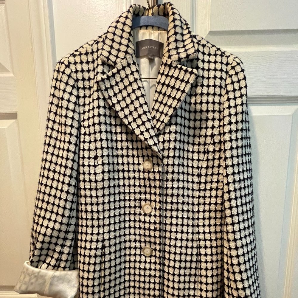 Ann Taylor Black and White Blazer